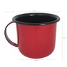 Caneca De Ágata Esmaltada Xícara Com Alça Vermelha 350ml N8 Esmaltados Silva - 3