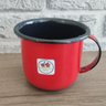 Caneca De Ágata Esmaltada Xícara Com Alça Vermelha 350ml N8 Esmaltados Silva - 2