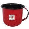 Caneca De Ágata Esmaltada Xícara Com Alça Vermelha 350ml N8 Esmaltados Silva - 1