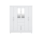 Ver imagem 4 de Guarda Roupa Casal Solar Terni 8 Portas 2 Gavetas MDP com Espelho Branco Demóbile