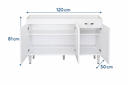 Ver imagem 3 de Gabinete Pia Cozinha Balcão Beatriz 2 Portas 1 Gaveta S/tampo 120cm Branco - Mobili