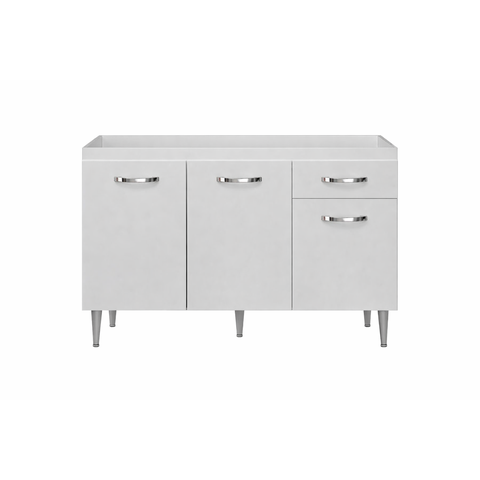 Gabinete Pia Cozinha Balcão Beatriz 2 Portas 1 Gaveta S/tampo 120cm Branco - Mobili