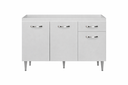 Ver imagem 1 de Gabinete Pia Cozinha Balcão Beatriz 2 Portas 1 Gaveta S/tampo 120cm Branco - Mobili