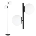 Ver imagem 1 de Luminária de Chão 162cm Jabuticaba 2 Globos Vidro Pedestal Coluna Piso Gimpo Kjtd-710-preto