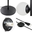 Ver imagem 7 de Luminária de Chão 162cm Jabuticaba 2 Globos Vidro Pedestal Coluna Piso Gimpo Kjtd-710-preto