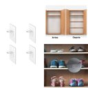 Ver imagem 4 de Suporte Prateleira Mão Francesa Adesivo Transparente Kit c/ 4