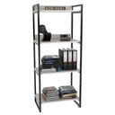 Ver imagem 3 de Kit 2 Estante Livreiro Multiuso Prisma Estilo Industrial 60cm 4 Prateleiras C08 Snow - Mpozenato