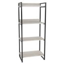 Ver imagem 6 de Kit 2 Estante Livreiro Multiuso Prisma Estilo Industrial 60cm 4 Prateleiras C08 Snow - Mpozenato