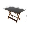 Mesa 120X70 De Madeira Dobrável Imbuia Marrom - 2