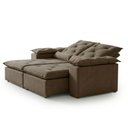 Ver imagem 7 de Sofá Retrátil e Reclinável 3 Lugares Suede Grécia 196cm Bege