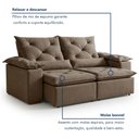 Ver mais imagens de Sofá Retrátil e Reclinável 3 Lugares Suede Grécia 196cm Bege