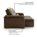 Ver imagem 5 de Sofá Retrátil e Reclinável 3 Lugares Suede Grécia 196cm Bege