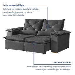 Sofá Retrátil e Reclinável 3 Lugares Grécia K52 - 4