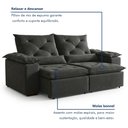 Ver mais imagens de Sofá Retrátil e Reclinável 3 Lugares Suede Grécia 196cm Cinza