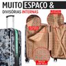 Mala Viagem Militar Santino H220 Rígida Abs Rodinhas 360 Tsa Grande HSV220 Vermelho - 4