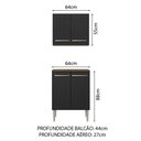 Ver imagem 3 de Kit Madesa Emilly 4 Portas com Armário Aéreo e Balcão