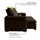 Ver mais imagens de Sofá Retrátil e Reclinável 3 Lugares Suede Grécia 196cm Marrom