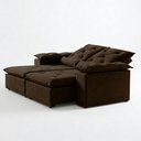 Ver imagem 5 de Sofá Retrátil e Reclinável 3 Lugares Suede Grécia 196cm Marrom
