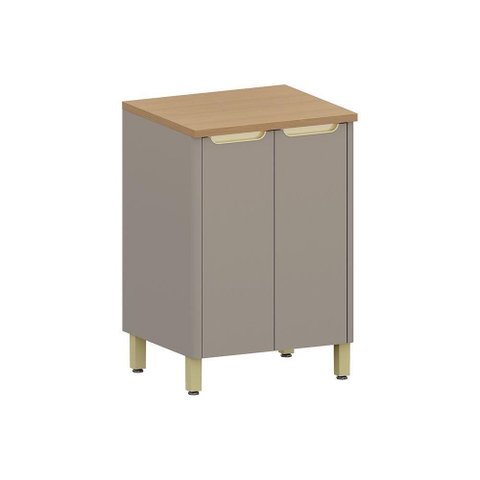 Balcão de Cozinha 60cm 2 Portas com Tampo Lumina Luciane Móv Cinammon/cinammon