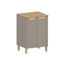 Ver imagem 1 de Balcão de Cozinha 60cm 2 Portas com Tampo Lumina Luciane Móv Cinammon/cinammon