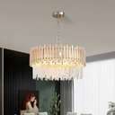 Ver imagem 2 de Lustre Redondo Metal Dourado com Cristais Transparente 9E14 52cm