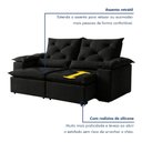Ver imagem 6 de Sofá Retrátil e Reclinável 3 Lugares Grécia K52 Preto