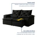 Ver imagem 6 de Sofá Retrátil e Reclinável 3 Lugares Grécia K52 Preto