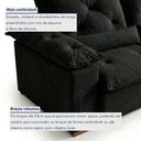 Ver mais imagens de Sofá Retrátil e Reclinável 3 Lugares Grécia K52 Preto