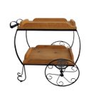 Ver imagem 6 de Carrinho de chá P rústico café/bares ferro madeira artesanato mineiro