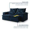 Ver imagem 6 de Sofá Retrátil e Reclinável 3 Lugares Suede Grécia 196cm Azul