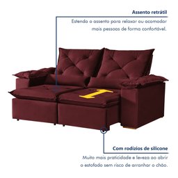 Sofá Retrátil e Reclinável 3 Lugares Grécia K52 - 3