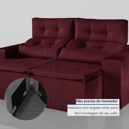 Sofá Retrátil e Reclinável 2 Lugares 194cm Libra - 7