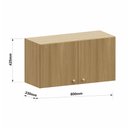 Ver imagem 4 de Armário Aéreo para Geladeira 80cm 2 Portas Elegance Luciane Móveis