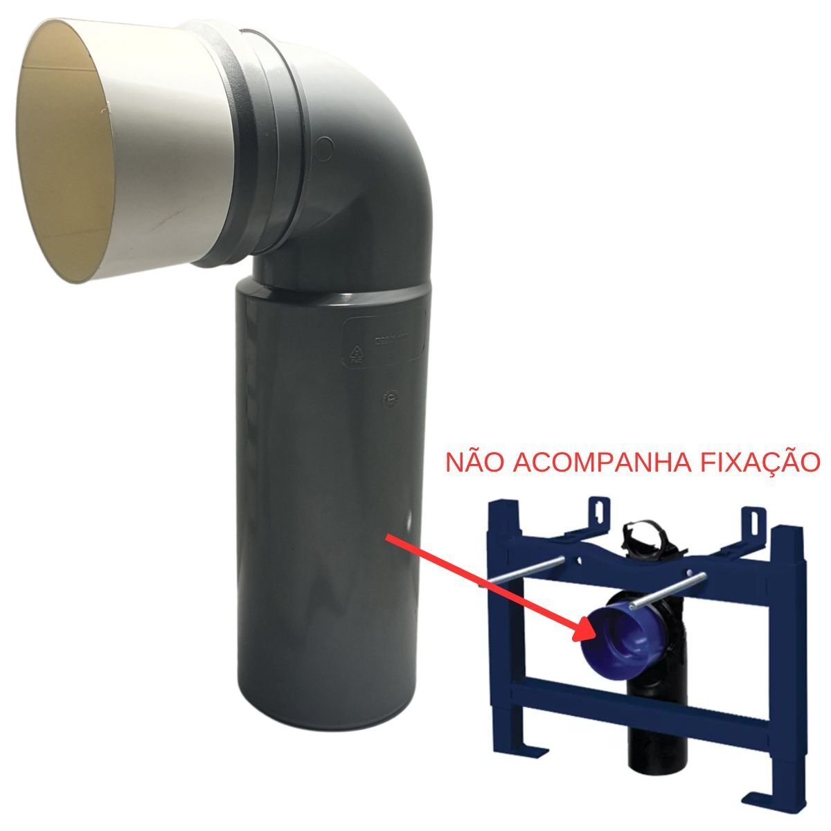 Curva para Fixação Bacia Suspensa Sp13301 - 4266169 Deca 4266.169 - 2
