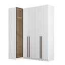 Ver imagem 7 de Guarda Roupa de Canto Reto 5 Portas 1 Reflecta Altezza Trend Belmax:Branco