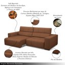 Ver imagem 3 de Sofá Decorativo Barbosa 3 Lugares Sala de Estar 230cm Reclinável e Retrátil Couro Conhaque G88 - Gra