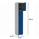 Ver imagem 4 de Armário Roupeiro Aço 4 Portas Guarda Volume Ea701 Azul