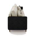 Ver imagem 6 de Sofá Montecarlo 2 Lugares 192cm Veludo/pu Bege/preto