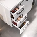 Ver imagem 7 de Gabinete para Banheiro em Aço 3 Gavetas Ameixa Branco