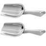 2 Pás de Gelo Inox 24cm Pegador a Granel Cereal Sementes ou Ração Attuale Plasvale - 1