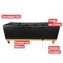Ver imagem 6 de Recamier Baú Dubai Corino Preto Casal 1,30m Estofado Base Madeira