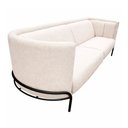 Ver imagem 6 de Sofá Oslo 3 Lugares 230cm Base Aço Preto Bouclé Off White - Sallar Home
