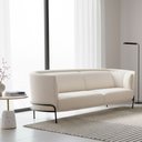 Ver imagem 2 de Sofá Oslo 3 Lugares 230cm Base Aço Preto Bouclé Off White - Sallar Home