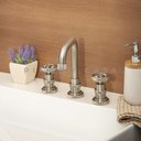 Ver imagem 5 de Torneira Para Banheiro Misturador Duplo Comando Jatobá Pingoo.casa - Prata Escovado