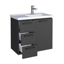 Ver imagem 4 de Gabinete Para Banheiro Em Aço 3 Gavetas Ameixa