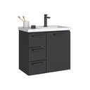 Ver imagem 2 de Gabinete Para Banheiro Em Aço 3 Gavetas Ameixa