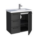 Ver imagem 3 de Gabinete Para Banheiro Em Aço 3 Gavetas Ameixa