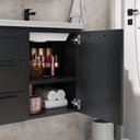 Ver imagem 6 de Gabinete para Banheiro em Aço 3 Gavetas Ameixa Preto