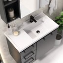 Ver imagem 6 de Gabinete Para Banheiro Em Aço 3 Gavetas Ameixa