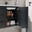 Ver imagem 5 de Gabinete Para Banheiro Em Aço 3 Gavetas Ameixa